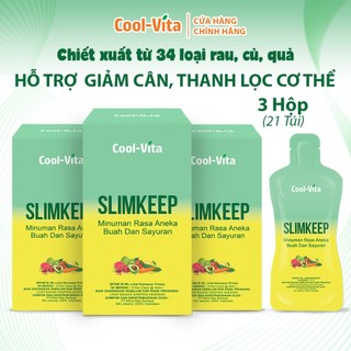 Combo 3 Hộp Nước Uống Enzyme Giúp Thanh Lọc Cơ Thể Slimkeep Hỗ Trợ Điều Chỉnh Cân Nặng Coolvita