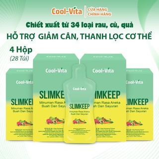 Combo 4 Hộp Nước Uống Enzyme Giúp Thanh Lọc Cơ Thể Slimkeep Hỗ Trợ Điều Chỉnh Cân Nặng Coolvita