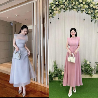 Đầm đi tiệc kín đáo thanh lịch nàng thơ dáng dài cho nàng diện đi tiệc hội nghị siêu yêu