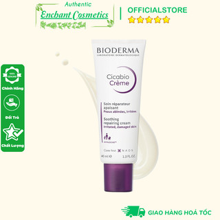 Kem Dưỡng Ẩm Phục Hồi Da Tổn Thương Bioderma Tím Cicabio Crème 40ml-100ml Của Pháp Chính Hãng