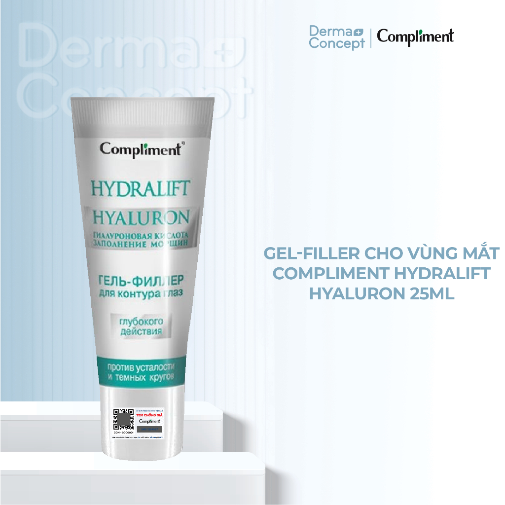Gel-filler cho vùng mắt Compliment Hydralift Hyaluron làm căng da, giảm thâm, nhăn, bọng mắt 25ml