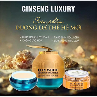 Kem Face Sâm Luxury Nhân Sâm Mới Elly White [Tặng Lọ Ủ Cam]