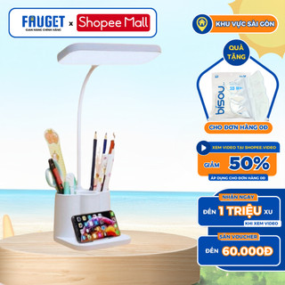 Đèn Học Chống Cận FAUGET Thông Minh, Đèn Đọc Sách Decor Bàn Làm Việc Sạc Pin Cảm Ứng 3 Chế Độ Sáng, Bảo Hành 12 Tháng