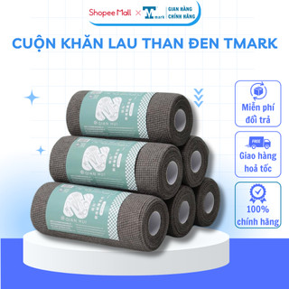 Cuộn khăn lau bếp than đen TM đa năng có thể tái sử dụng 20x22cm (25 tờ)