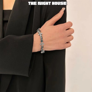  Vòng Tay Chrome Heart Mạ Bạc 925 Chống Gỉ,Vòng Tay Nam Nữ Phong Cách Cổ Điển Thời Trang The Night House 