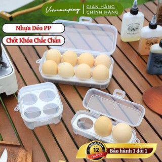 Khay đựng trứng gấp gọn khay đựng trứng 3 - 8 trứng chống vỡ,vỉ đựng trứng mang đi cắm trại du lịch