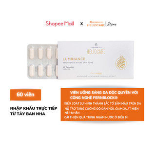 Viên Uống Trắng Da – Heliocare Luminance Brightens And Evens Skin Tone – 60 Viên