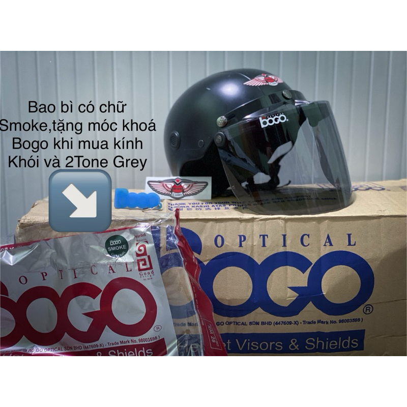 Kính Bogo Malaysia Version2 🇱🇷 gắn nón sơn