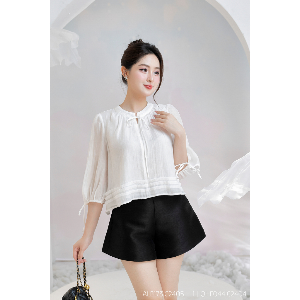 Áo sơ mi nữ RUZA tay lỡ thiết kế thời trang thanh lịch sang trọng ALF173