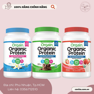 Bột bổ sung Protein hữu cơ thực vật Orgain Organic Protein & Superfoods