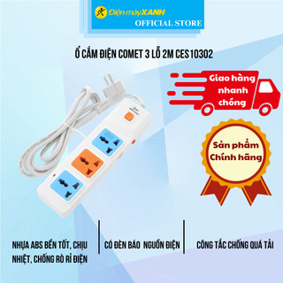 Ổ cắm điện comet 3 lỗ 2m ces10302