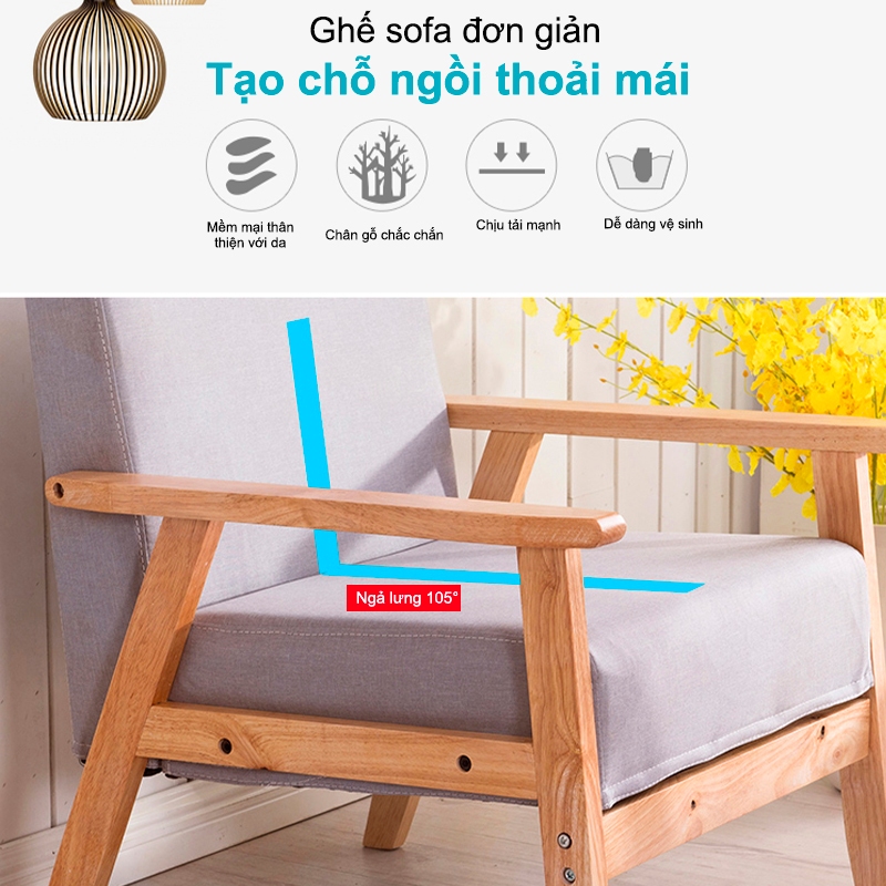 REX Ghế sofa gỗ Ghế sofa vải thư giãn  tiện ích sang trọng sofa giường đa năngSofa đơn/đôi/ba người | BigBuy360 - bigbuy360.vn