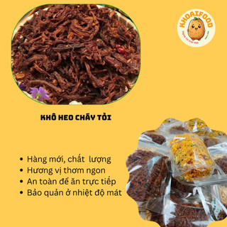  Khô heo cháy tỏi chuẩn vị truyền thống thịt dai ngọt cay nhẹ túi zip tiện lợi 