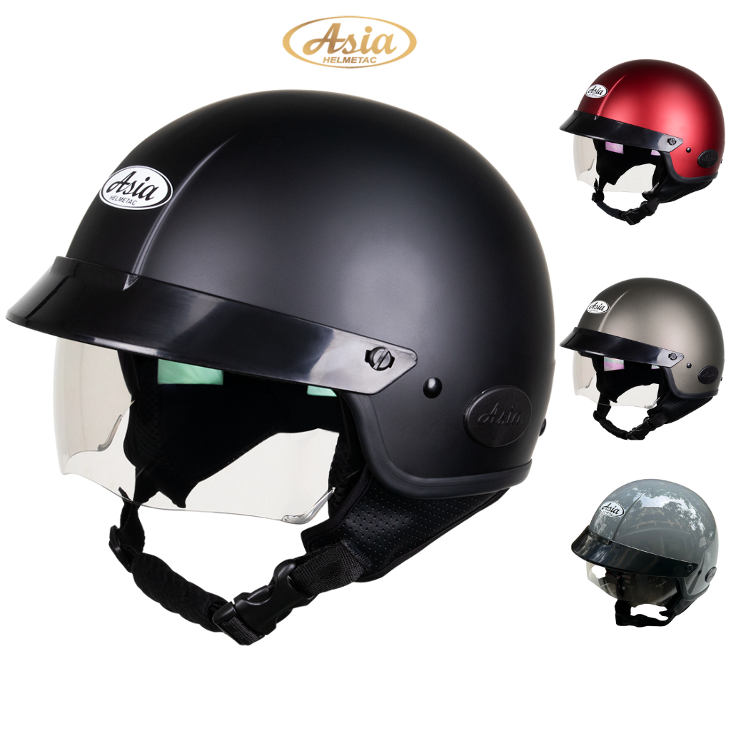 TRỢ GIÁ - MŨ BẢO HIỂM TRÙM 3/4 ĐẦU KÍNH ÂM CAO CẤP ASIA MT139 - Vòng Đầu 57-59 - HÀNG CHÍNH HÃNG - B