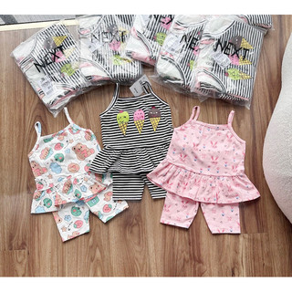 Set 3 bộ hai dây cây kem hồng kẻ đen