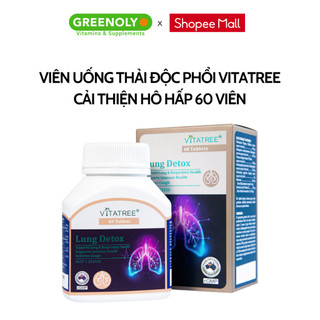 Viên uống thải độc phổi Vitatree Lung Detox hỗ trợ giảm ho, cải thiện hô hấp hộp 60 viên
