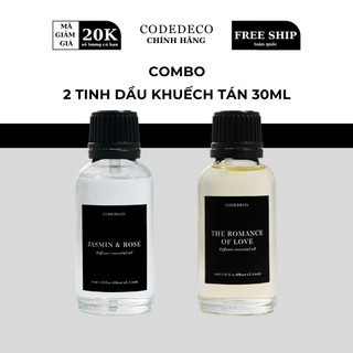 Combo 2 chai tinh dầu khuếch tán hương nước hoa codedeco 30ml
