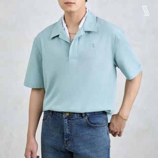 Áo sơ mi nam tay ngắn nam SSSTUTTER sơ mi cổ cuban cúc nẹp không cài SHINE SHIRT SHORT