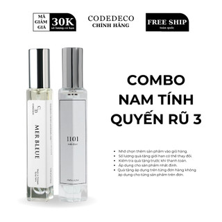 Tinh dầu thơm codedeco mer bleue + codedeco 1101 10ml dạng xịt