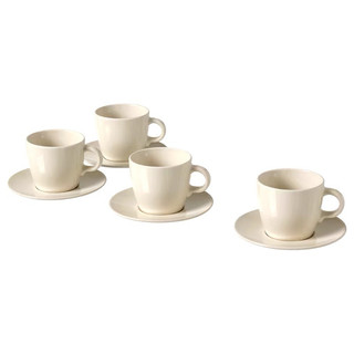 Bộ cốc kèm đĩa 250ml 4pcs FÄRGKLAR chính hãng