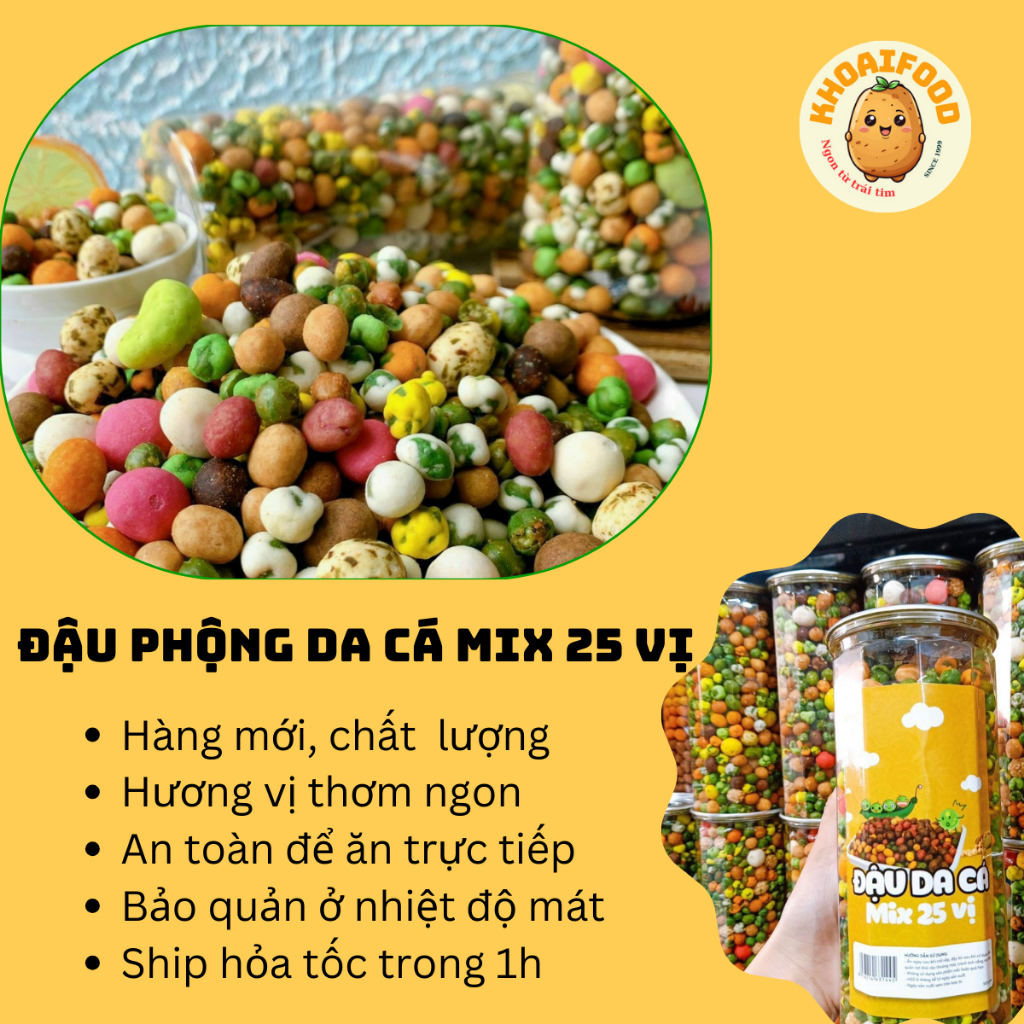 Đậu mix 25 vị ăn vặt thơm ngon hấp dẫn