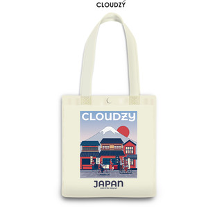 Túi canvas túi vải nữ nam phong cách Hàn Quốc Basic hoạ tiết in màu be Cloudzy LocalBrand túi TOKYO