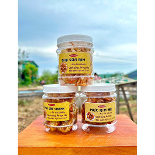Combo ăn vặt 3 hủ cá mai sốt chanh , mực rim me , ghẹ sữa rim