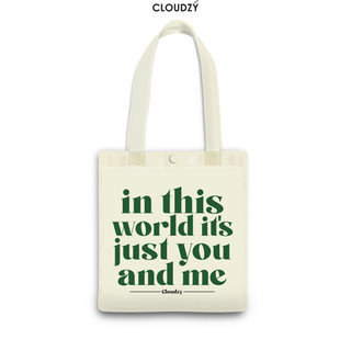 Túi vải canvas tote nữ nam phong cách Basic Hàn Quốc unisex màu be LocalBrand Cloudzy YOU AND ME