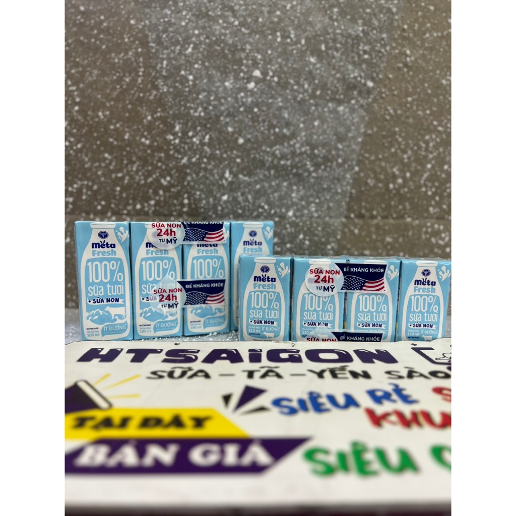 (Hỏa Tốc) Sữa Tươi Bổ Sung Sữa Non NutriCare Meta Fresh Ít Đường 180ml