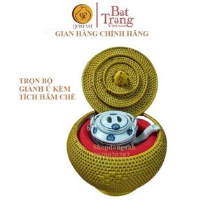 Bộ giành ủ ấm trà dầy dặn bằng vật liệu tổng hợp và tích gốm sứ Bát Tràng dung tích 1,5 lít