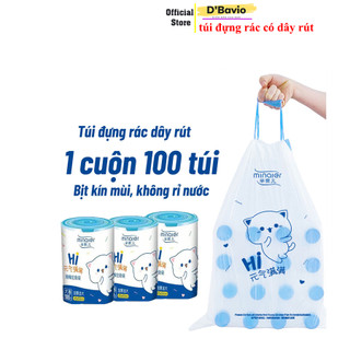 Túi đựng rác dây rút có quai tự phân hủy an toàn và bảo vệ môi trường - Dbavio