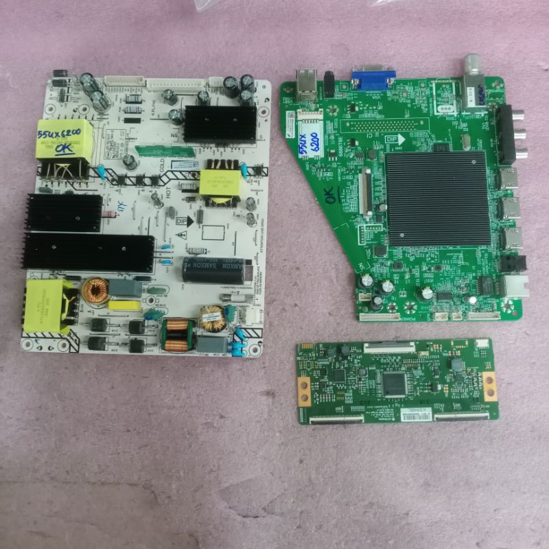 bo mạch tivi Casper 55UX6200,bo xử lý, khiển, nguồn,tcon