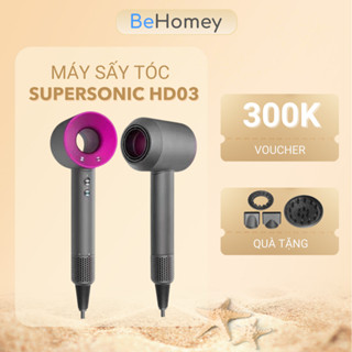 Máy sấy tóc Dyson Supersonic HD03 màu Hồng Đen, sấy ion tốc độ cao, làm khô nhanh chóng gồm 4 phụ kiện - HÀNG XÁCH TAY
