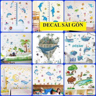 [HCM] TRANH DECAL CÁ ĐẠI DƯƠNG - THẾ GIỚI CỦA BIỂN - Tranh decal dán tường cho bé🐬 🐬