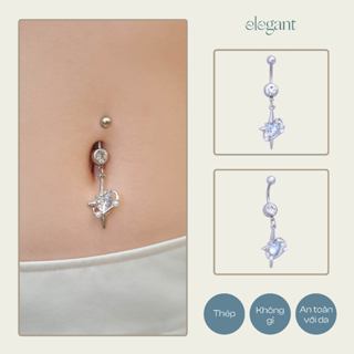 Khuyên rốn đá thả Y2K HEART ICON BELLY Elegant (Giá 1 chiếc)