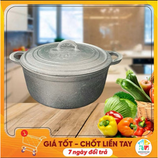 Nồi gang đúc thủ công liền nguyên khối, dày dặn, sáng bóng mịn đẹp