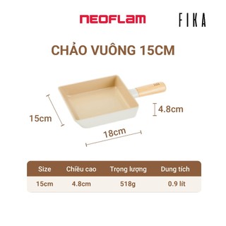 [Hàng chính hãng] Chảo vuông Neoflam Fika 15cm. Chảo chiên trứng Made in Korea