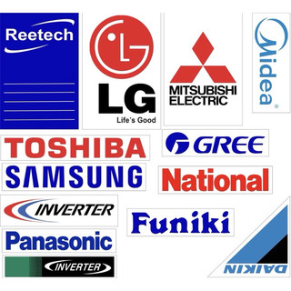 Tem decal dán đuôi nóng máy lạnh nhiều thương hiệu