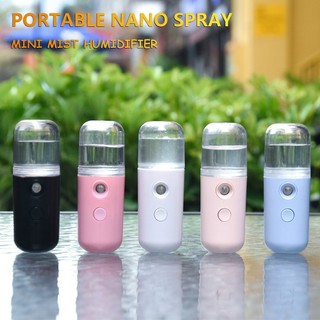 Máy phun sương nano tạo ẩm da mặt - quạt cầm tay phun sương mini hình bò sữa -