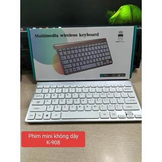 Bàn phím không dây kết nối laptop , pc , smarttv , laptop tặng kèm miếng phủ bảo vệ bàn phím