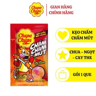 1 gói Kẹo mút chuppa chups chấm chấm mút hương dâu bột chấm