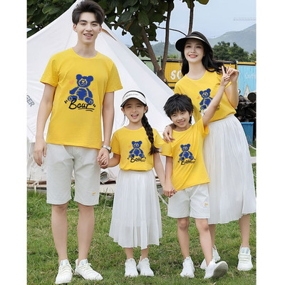 Áo thun gia đình 3-4-5 người nhiều mẫu chất liệu thun cotton phù hợp đồng phục Loza G0157