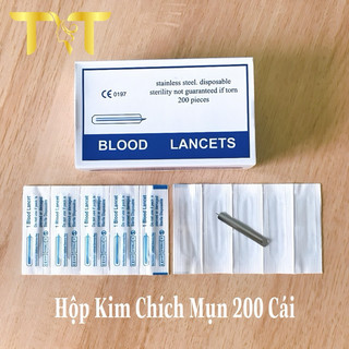 Kim chích mụn hộp 200 chiếc lancets dùng trong SPA