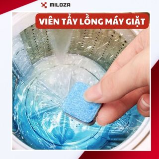 [HỘP 50] Viên Tẩy Lồng Máy Giặt - Vệ Sinh Lồng Giặt - Vệ Sinh Sạch Cặn Canxi Bẩn, Loại Bỏ Tóc, Thơm Quần Áo - MILOZA