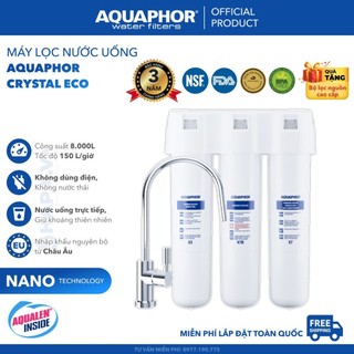 Máy lọc nước aquaphor crystal eco - công nghệ nano aqualen, không dùng điện - nhập khẩu châu âu, hàng chính hãng