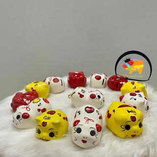 Heo đất tiết kiệm mini bằng sứ - heo sứ tiết kiệm tiền vàng - lợn sứ mini tiết kiệm tiền vàng - ống tiết kiệm vàng mini