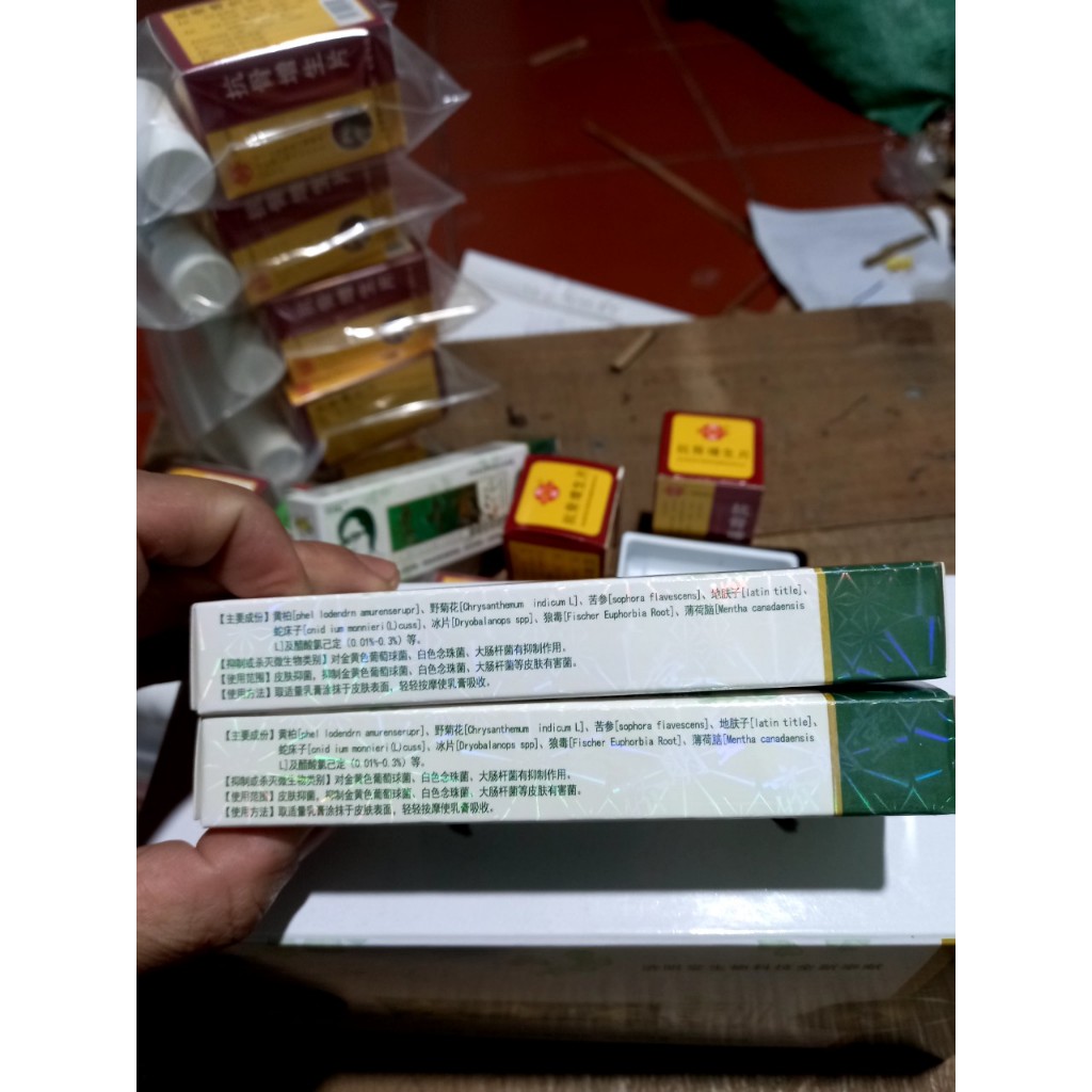 Combo 10 típ Kem bôi ngoài da đông y hỗ trợ bôi các vết da liễu nấm ngứa, lang ben, chàm, tổ đỉa...