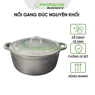 Nồi gang đúc nguyên khối chất lượng cao (5 lít, 7 lít, 10 lít, 15 lít)