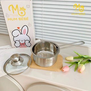 (Ảnh thật tự chụp) Nồi quánh inox Mumbebe 14cm và 16cm kèm xửng hấp nấu ăn dặm cho bé ShopMelinh