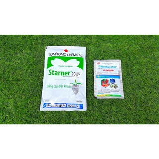 Combo 2 gói starner 20wp và marthian 90sp sát khuẩn trừ nấm bệnh thối cây héo lá cây con cho hoa lan và các loại trồng